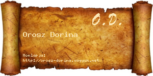 Orosz Dorina névjegykártya